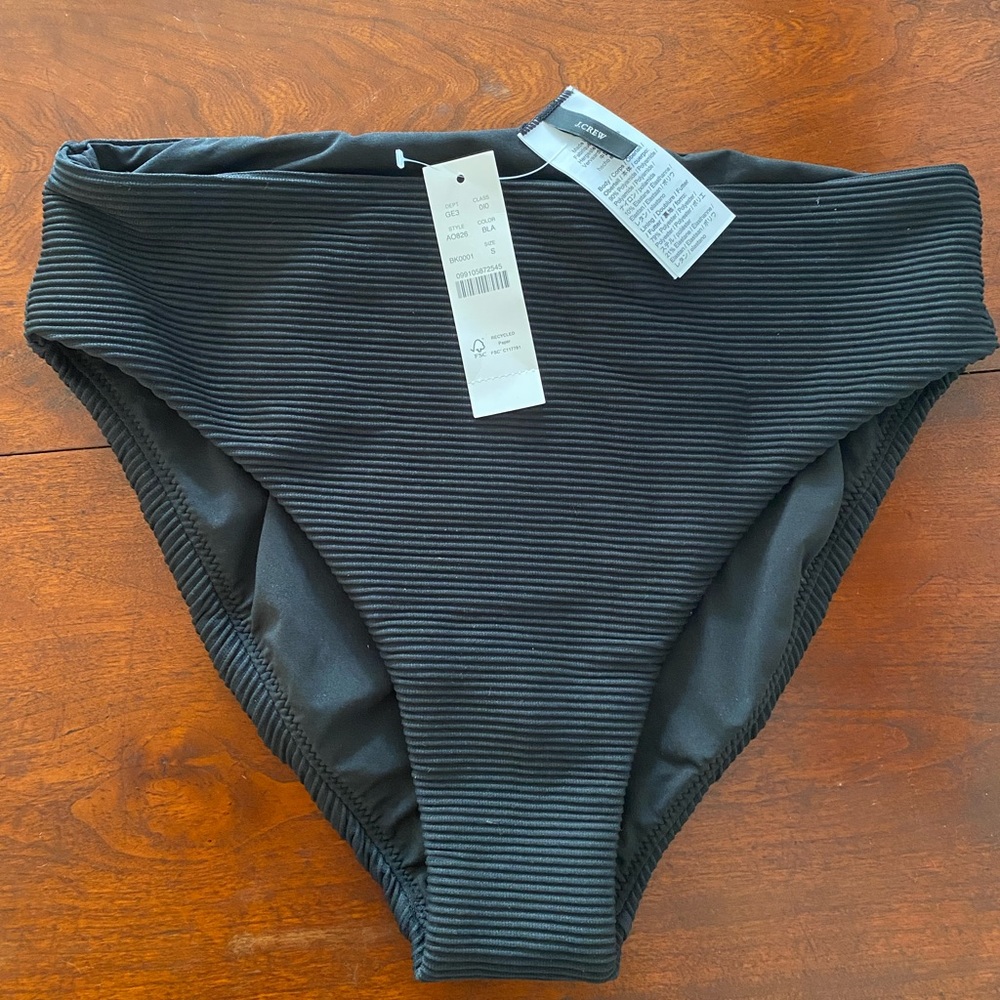 Ribbed J. Crew high waist bathing suit bottom